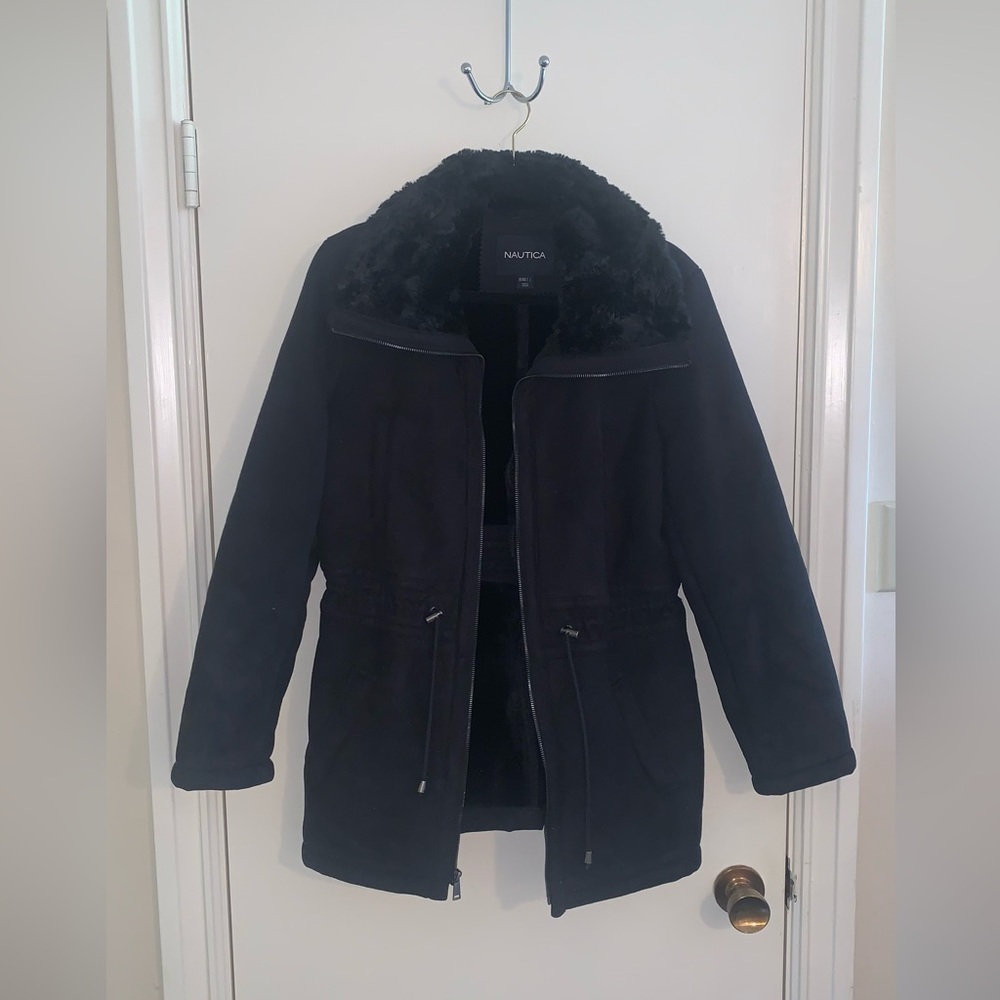 Black Zip-Up Nautica Winter Coat